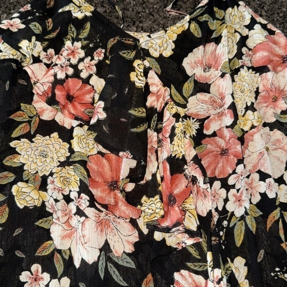 NWT Billabong Ruffled Floral Glass Water Mini Dress - Picture 5 of 8